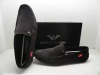 chaussures giorgio armani 2013 populaire man emporio cuir brun